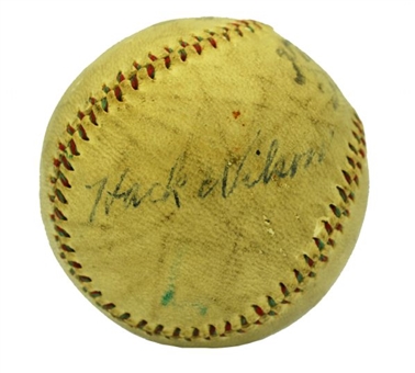 1930 Chicago Cubs Rogers Hornsby, Hank Wilson and KiKi Cuyler Signed Baseball 